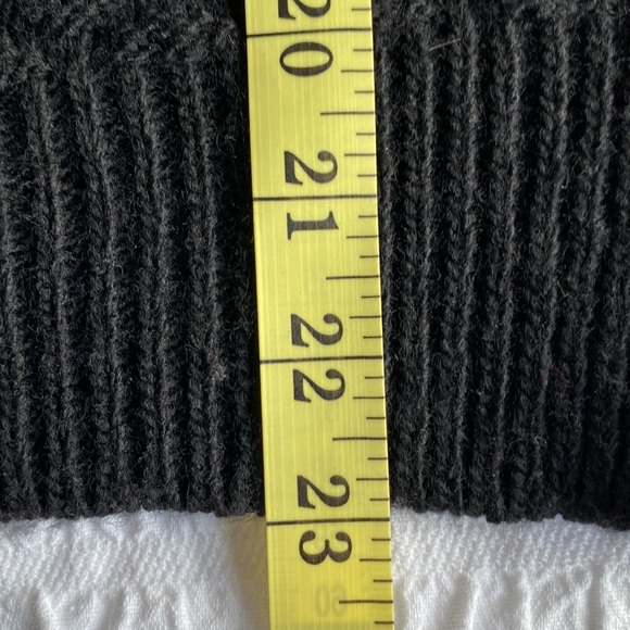 Niccolai long sleeved black sweater w  crew neck and fringe on sleeves. Med. NWT - Picture 8 of 10